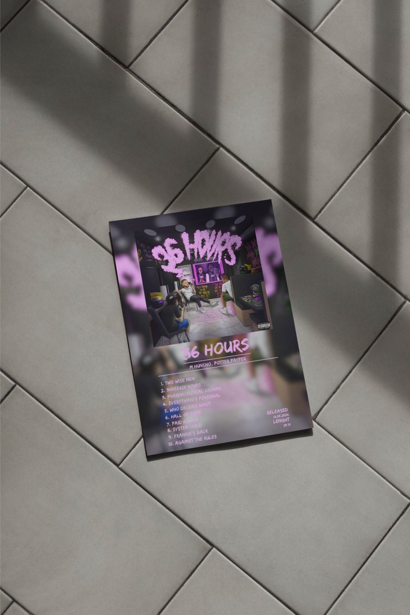 Plakat M Huncho, Potter Paper - 36 Hours