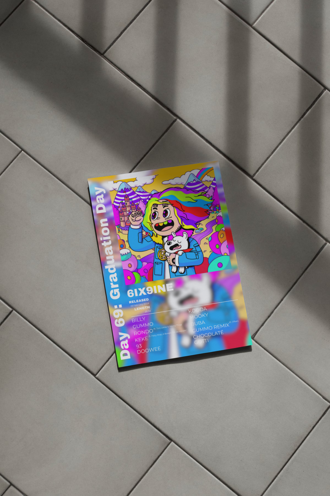 6ix9ine - Day 69: Graduation Day 30x40cm