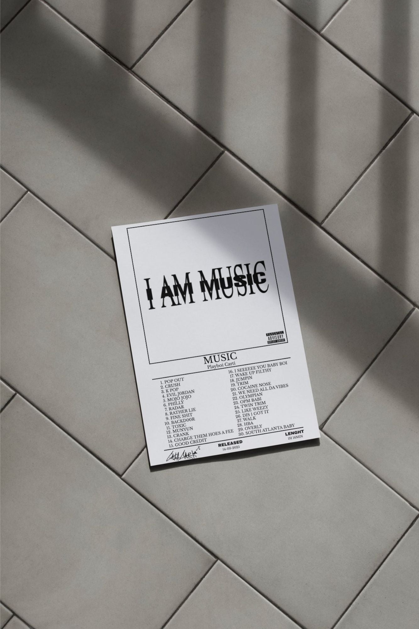 Plakat Playboi Carti - MUSIC