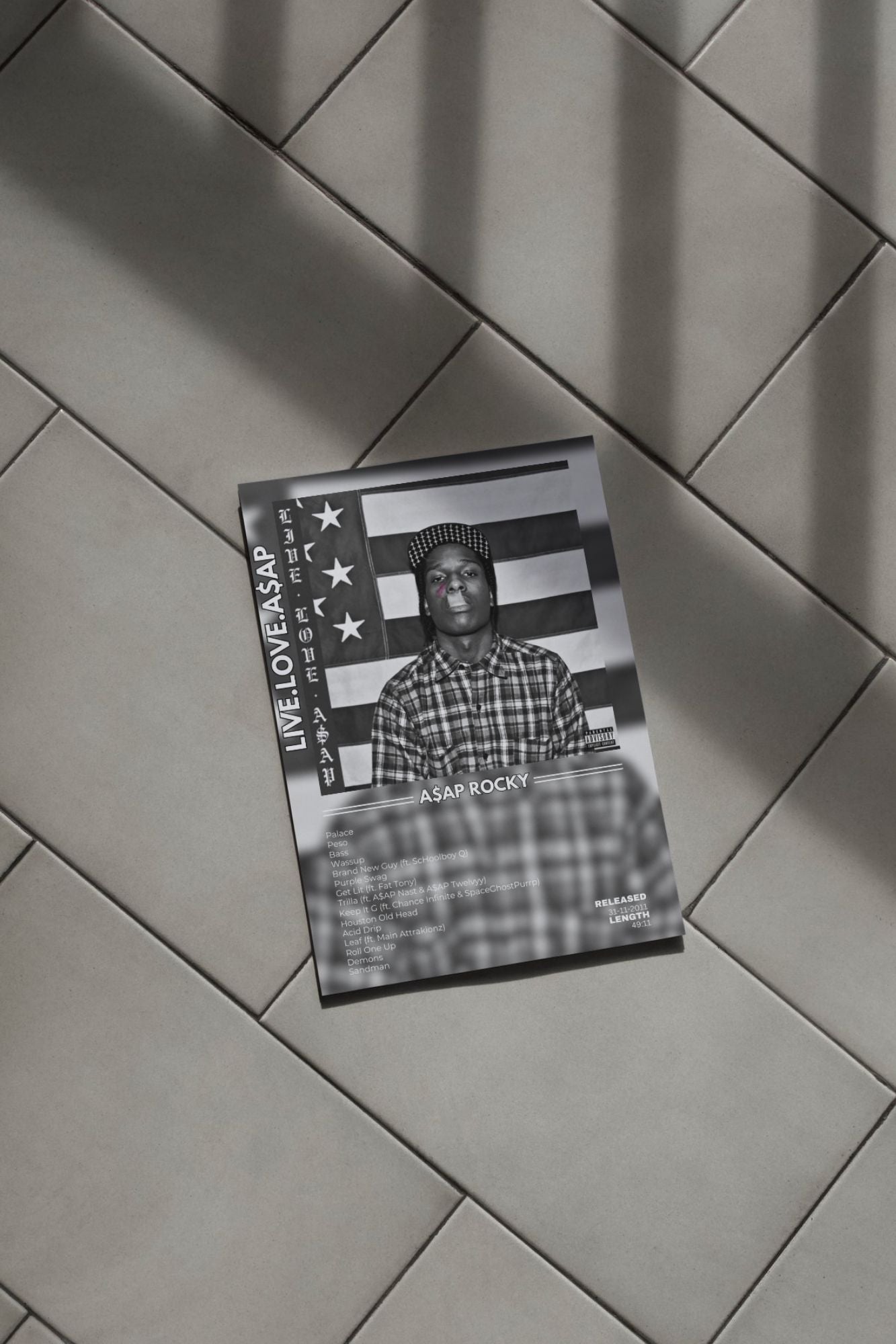 A$AP Rocky - LIVE.LOVE.A$AP 30x40cm