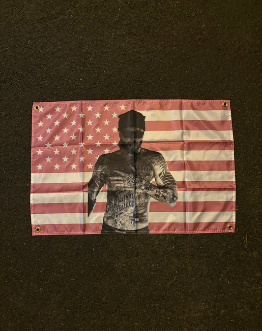 Flaga Malik Montana róż 90x60cm